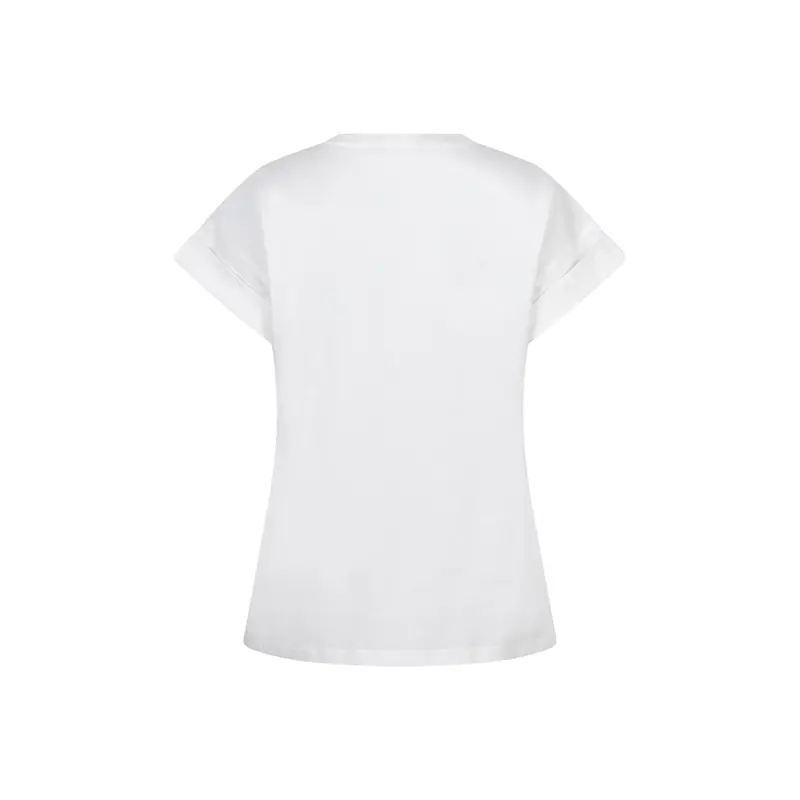 Lofty Manner T-Shirt Dames QA14 B Luca Off-White – achteraanzicht Lofty Manner Luca T-shirt in off-white, achteraanzicht zonder model