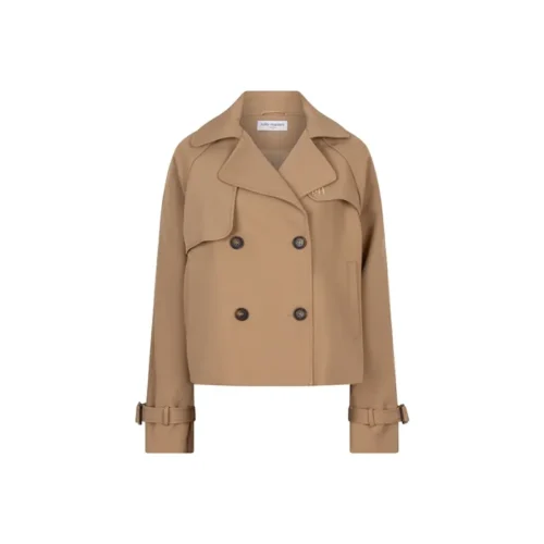 Lofty Manner Siem jas in beige, vooraanzicht zonder model
