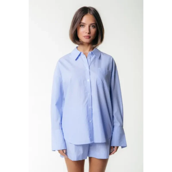 Colourful Rebel Blouse Talia Striped wb116949 Baby Blauw