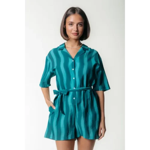 Colourful Rebel Playsuit Tru Striped wp216979 Groen