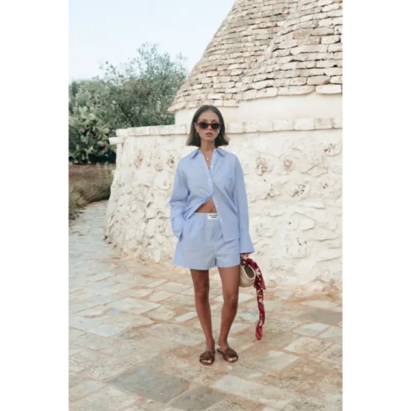 WS116950-667-Lightbabyblue-22201 Colourful Rebel Short Lyn Striped ws116950 Baby Blauw