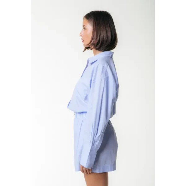 WS116950-667-Lightbabyblue-25069 Colourful Rebel Short Lyn Striped ws116950 Baby Blauw