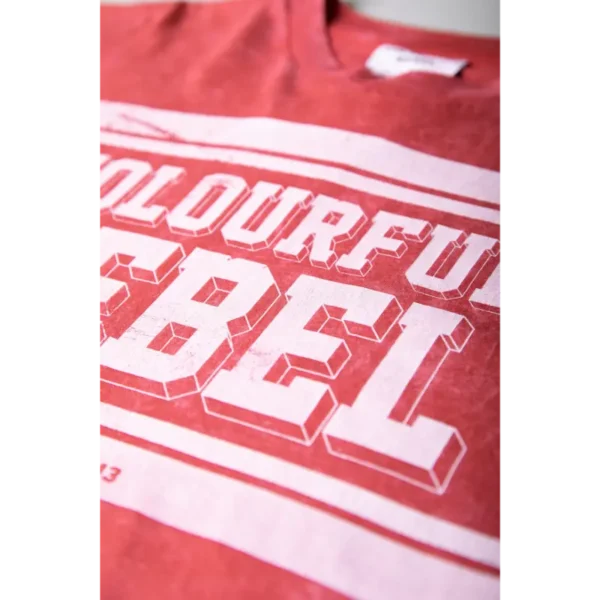 Colourful Rebel T-shirt Logo Acid wt116731 Racing Red