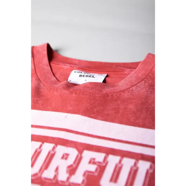 Colourful Rebel T-shirt Logo Acid wt116731 Racing Red