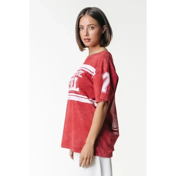 Colourful Rebel T-shirt Logo Acid wt116731 Racing Red