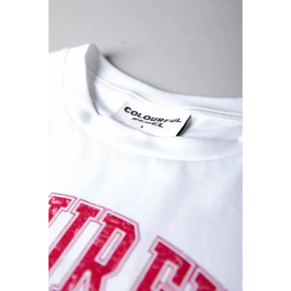 Colourful Rebel T-shirt Varsity Loosefit wt116876 White