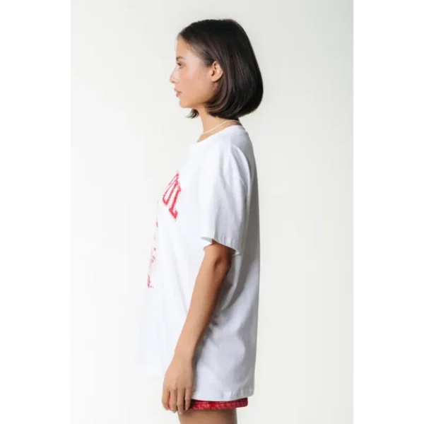 Colourful Rebel T-shirt Varsity Loosefit wt116876 White