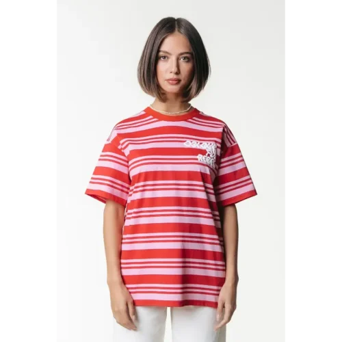 Colourful Rebel T-shirt Puff Logo wt116878 Fresh Pink