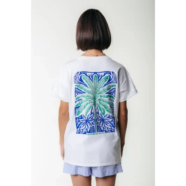 WT116890-118-Standardwhite-25107 Colourful Rebel T-shirt Palm Square wt116890 Standard White