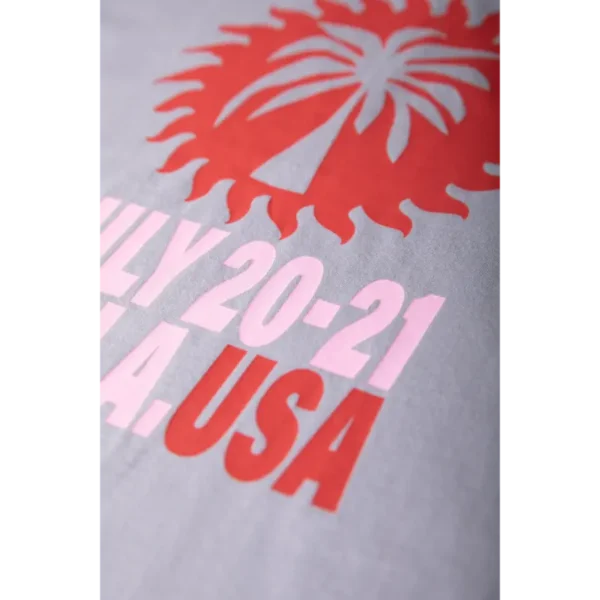 Colourful Rebel T-shirt Tropical Beach Tour wt116891 Grijs