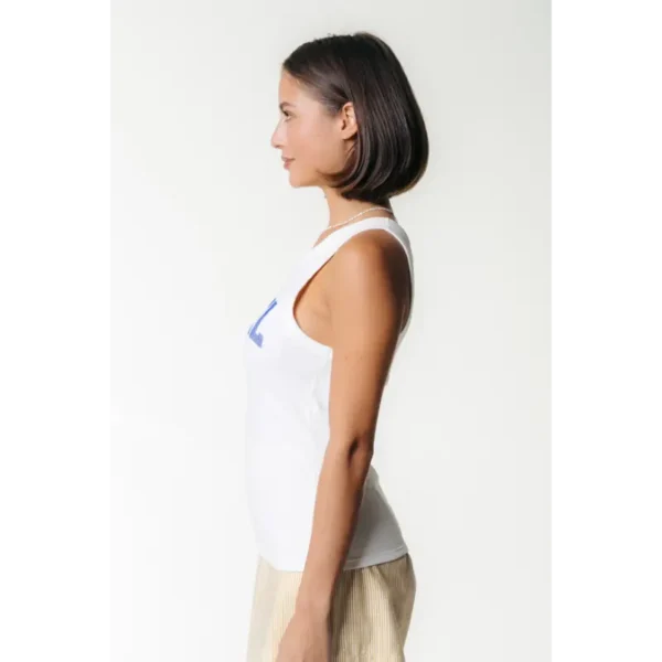 Colourful Rebel Sachi Rib Top wt216956 Off-White