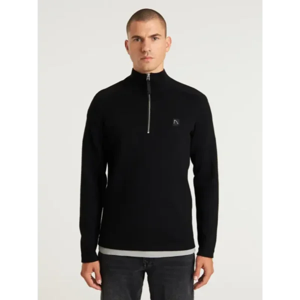 31150003-E90_chasin_front_1 CHASIN Trui 31150003 e90 Zwart