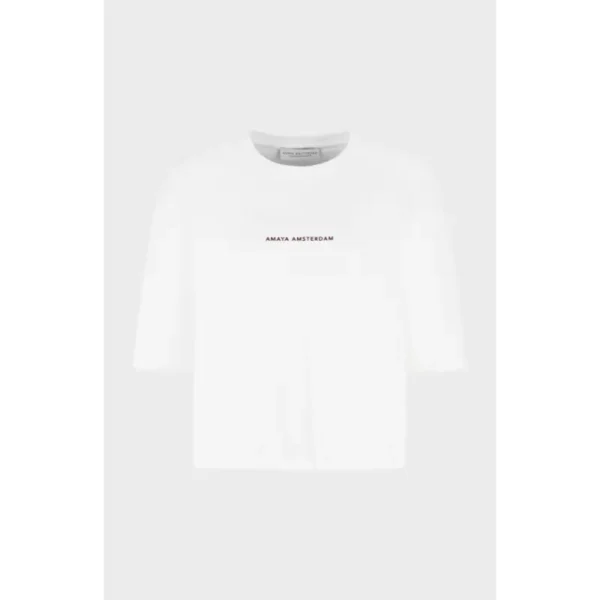 AMAYA-Amster_AutumnWinter-2025_001_253-A31 Amaya Amsterdam T-Shirt Bailey 253-a31 Wit