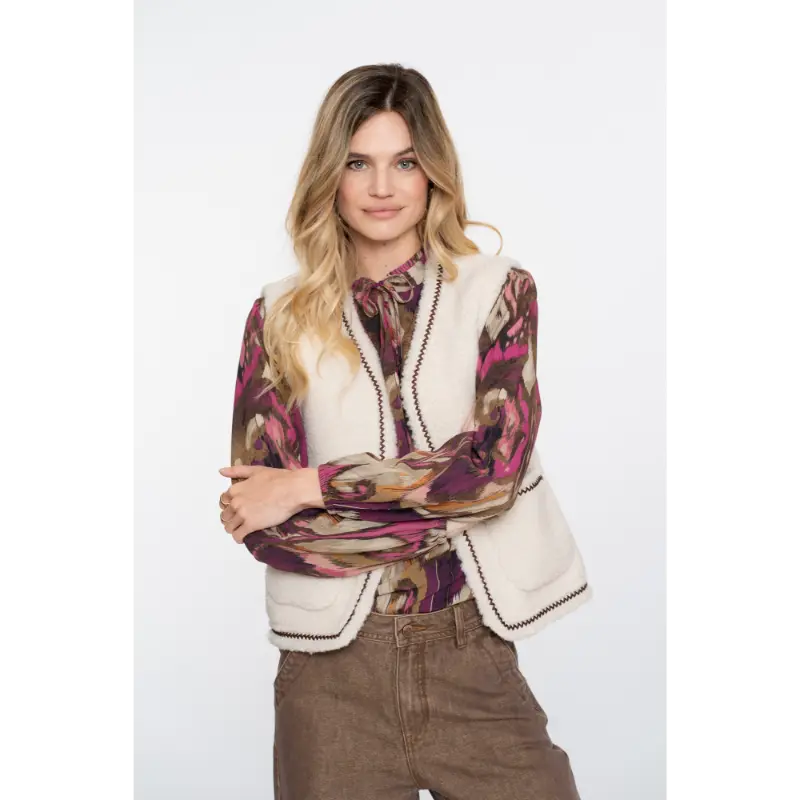 Geisha Gilet 55541-19 10 Off-White