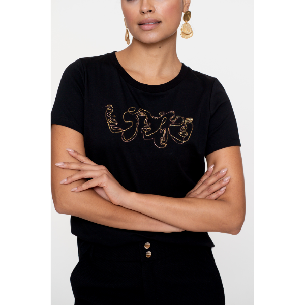 Geisha T-Shirt 52608-41 Zwart