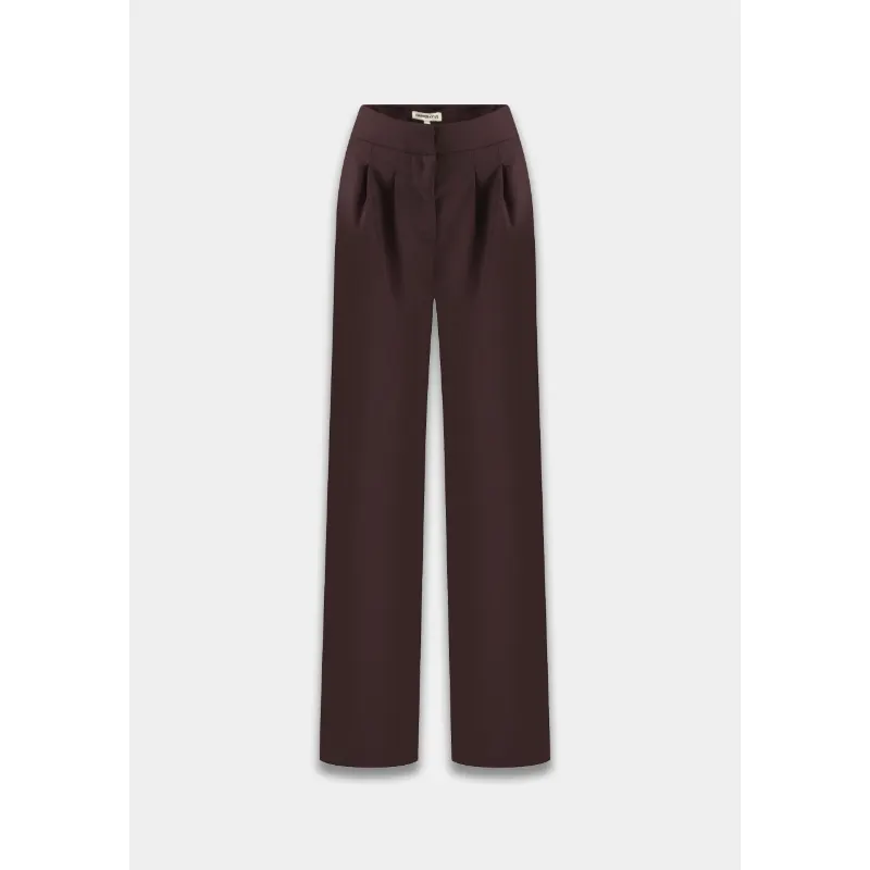 Harper&Yve Broek Sadie AW25N104 1018 Dark Fudge
