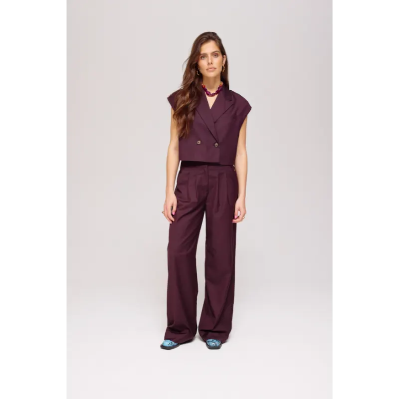 Harper&Yve Broek Sadie AW25N104 1018 Dark Fudge