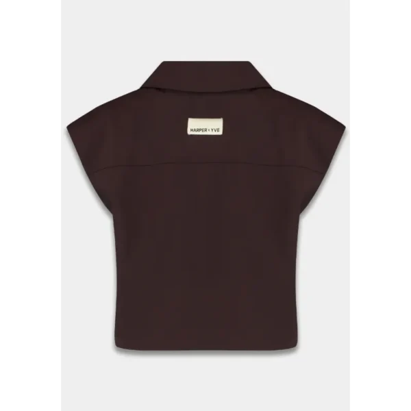 Harper-&-Yve_AutumnWinter-2025_1018_AW25N216_2 Harper&Yve Gilet Esmee AW25N216 1018 Dark Fudge