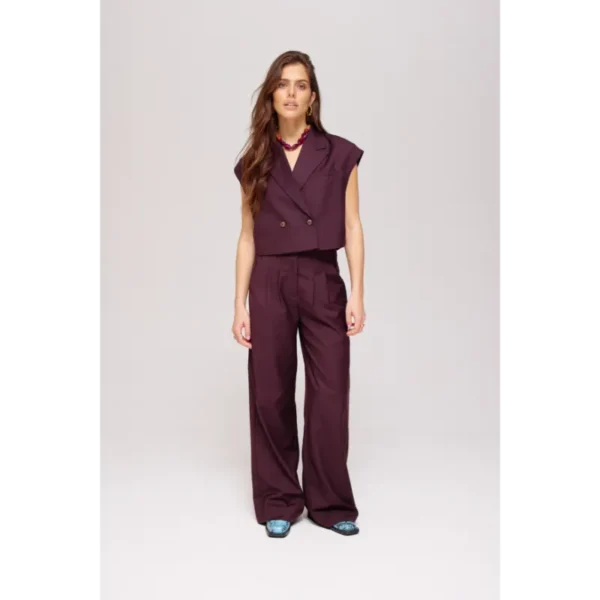 Harper-&-Yve_AutumnWinter-2025_1018_AW25N216_4 Harper&Yve Gilet Esmee AW25N216 1018 Dark Fudge