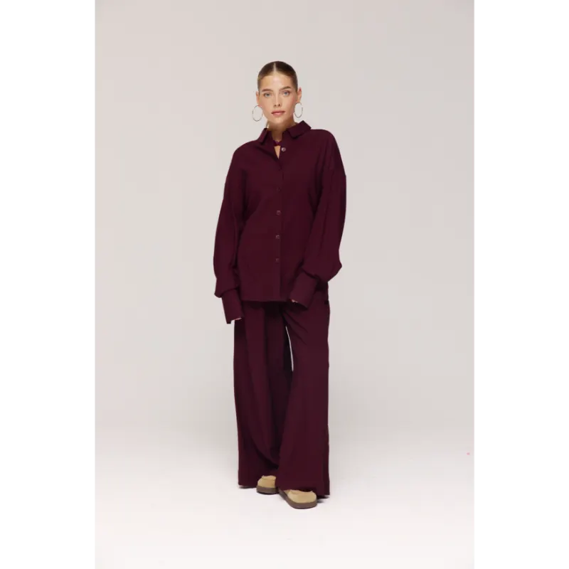 Harper&Yve Broek Meike AW25P102 1018 Dark Fudge
