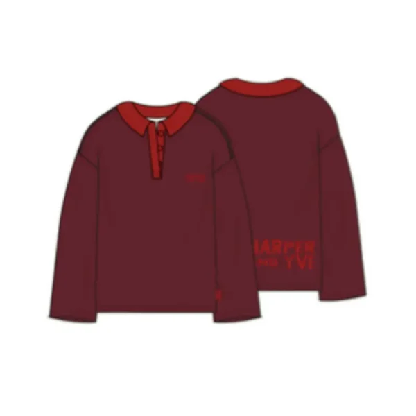Harper&Yve Polo Sweater Pollie AW25Y502 317 Wine Berry