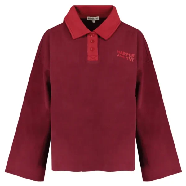 Harper&Yve Polo Sweater Pollie AW25Y502 317 Wine Berry