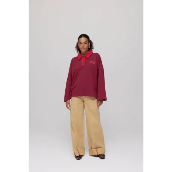 Harper&Yve Polo Sweater Pollie AW25Y502 317 Wine Berry