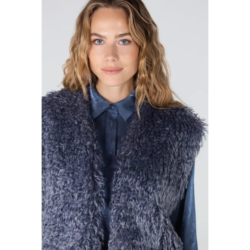Jansen Amsterdam Gilet Dali W25 761 Blue Grey