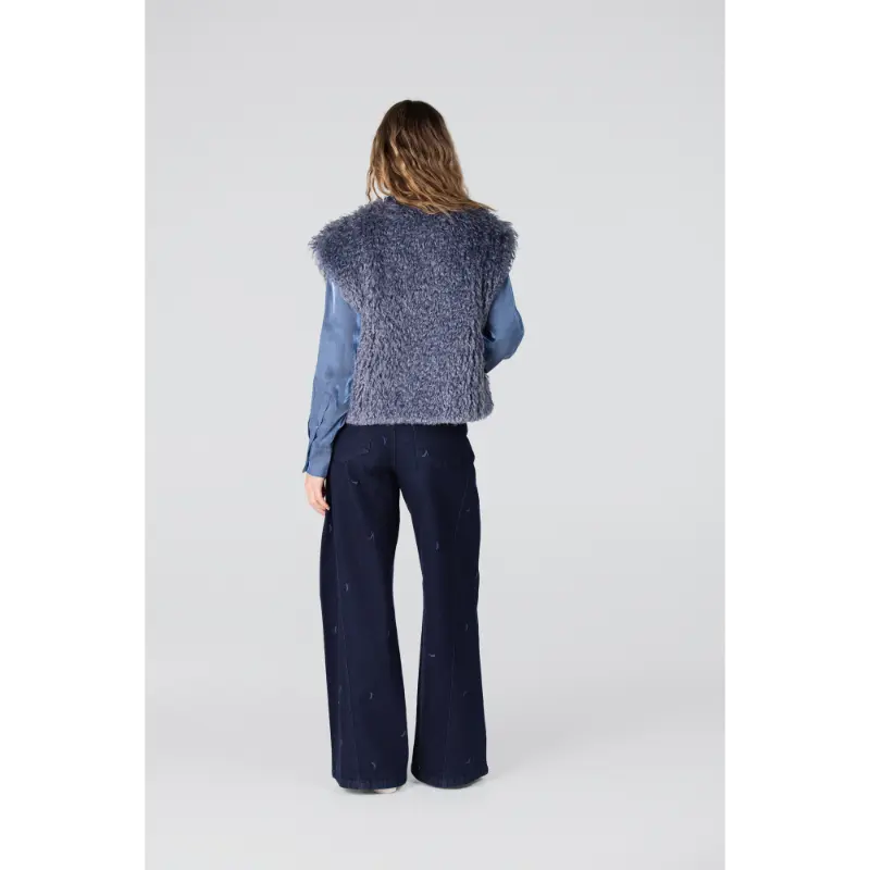 Jansen Amsterdam Gilet Dali W25 761 Blue Grey