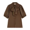 Josh V Blouse Syliva JV-2508-0108 584 Dark Brown