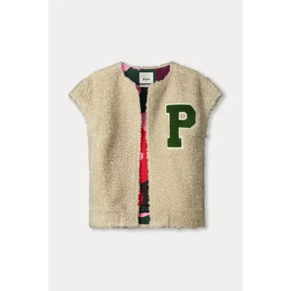 POM Amsterdam Gilet Teddy SP9321 100 Beige