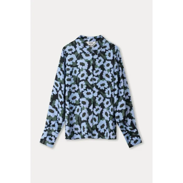 POM Amsterdam Blouse Wild Flowers SP9286 650 Blauw