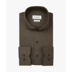 Profuomo Japanese Knitted Overhemd PPWH30026b Light Brown