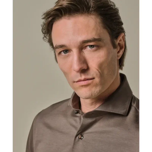 Profuomo Japanese Knitted Overhemd PPWH30026b Light Brown