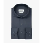 Profuomo Japanese Knitted Overhemd PPWH30026i Denim Blue