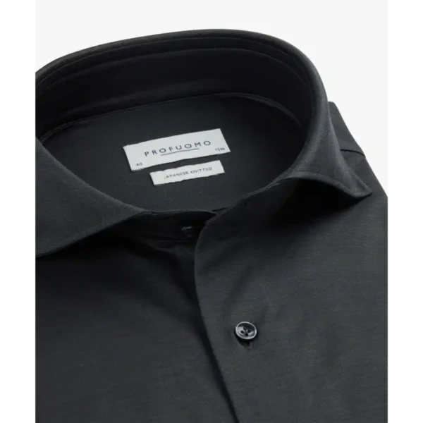 Profuomo Japanese Knitted Overhemd PPWH30026j Anthraciet