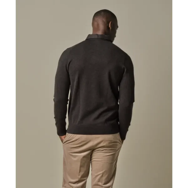 PPWJ30009B_101 Profuomo Polo LM PPWJ30009b Dark Brown