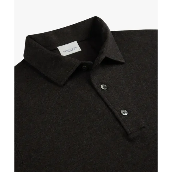 PPWJ30009B_102 Profuomo Polo LM PPWJ30009b Dark Brown