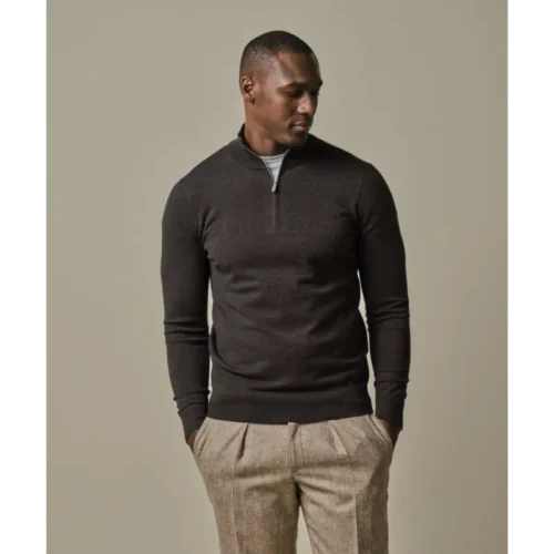 Profuomo Trui Halfzip PPWJ30010c Dark Brown
