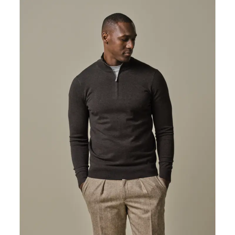 Profuomo Trui Halfzip PPWJ30010c Dark Brown