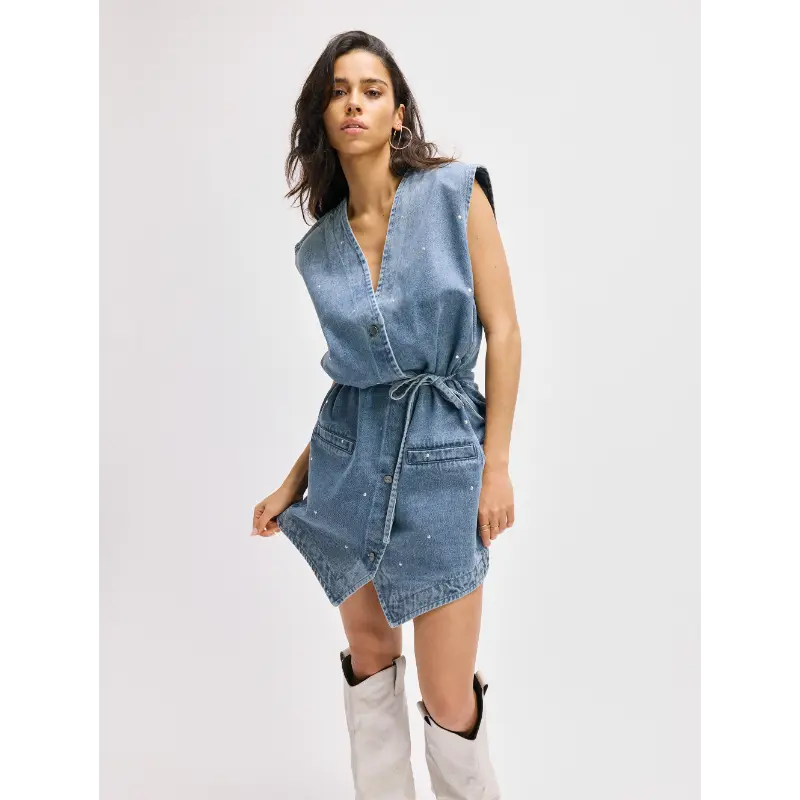 Refined Department Gilet Guilia R2508672696 204 Blue Denim