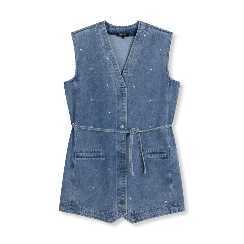 Refined Department Gilet Guilia R2508672696 204 Blue Denim