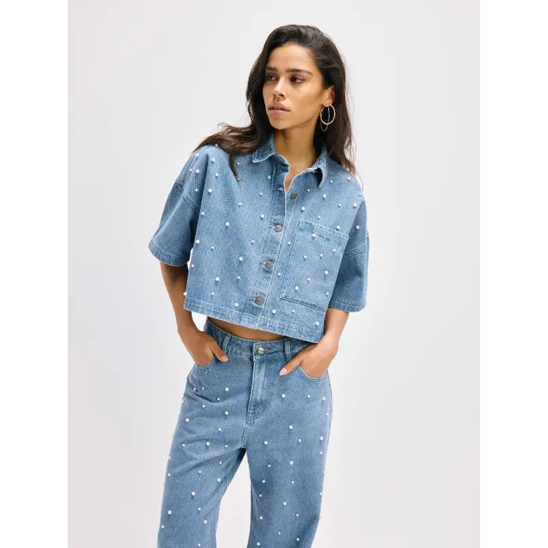Refined Department Top Adeline R2508771685 204 Blue Denim