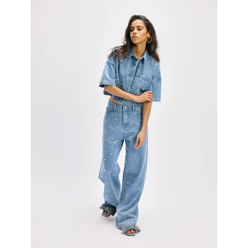 Refined Department Top Adeline R2508771685 204 Blue Denim