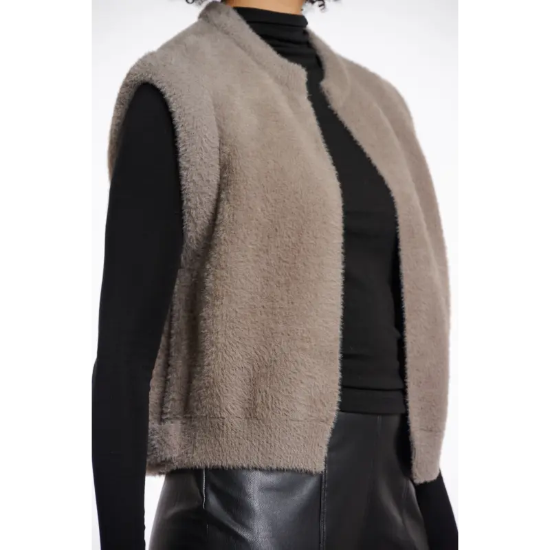 Rino & Pelle Gilet Elona.700noos 740 Taupe