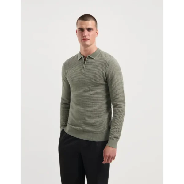 Saint-Steve_AW25_60012-light-army-melange_240496 Saint Steve Polo Carlos 240496 60012 Light Army