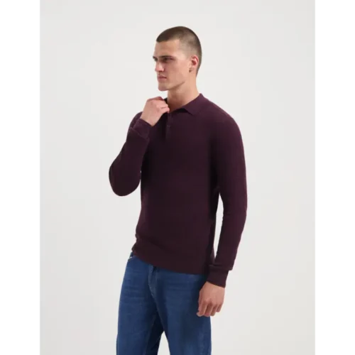 Saint Steve Polo Sander 230521 80012 Plum Melange