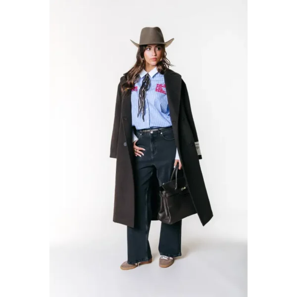 Colourful Rebel Blouse Talia Striped Artworks wb117073 Blauw