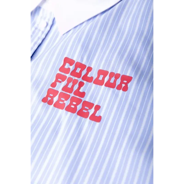 Colourful Rebel Blouse Talia Striped Artworks wb117073 Blauw