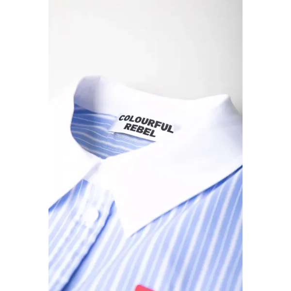 Colourful Rebel Blouse Talia Striped Artworks wb117073 Blauw